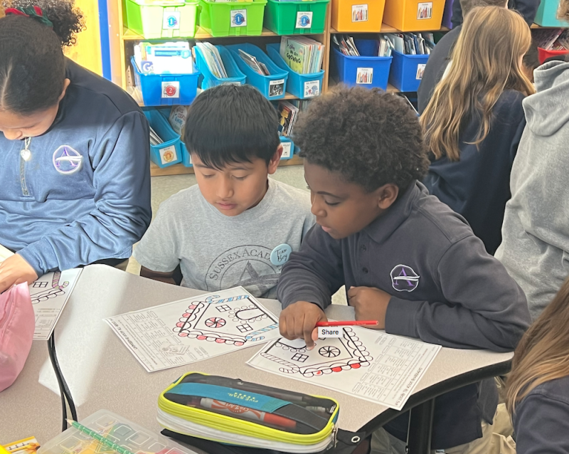 Working on projects together are (l-r) Kloe Maull, Bran Velasquez-Borrayes and Lawrence Bernard. SUBMITTED PHOTOS